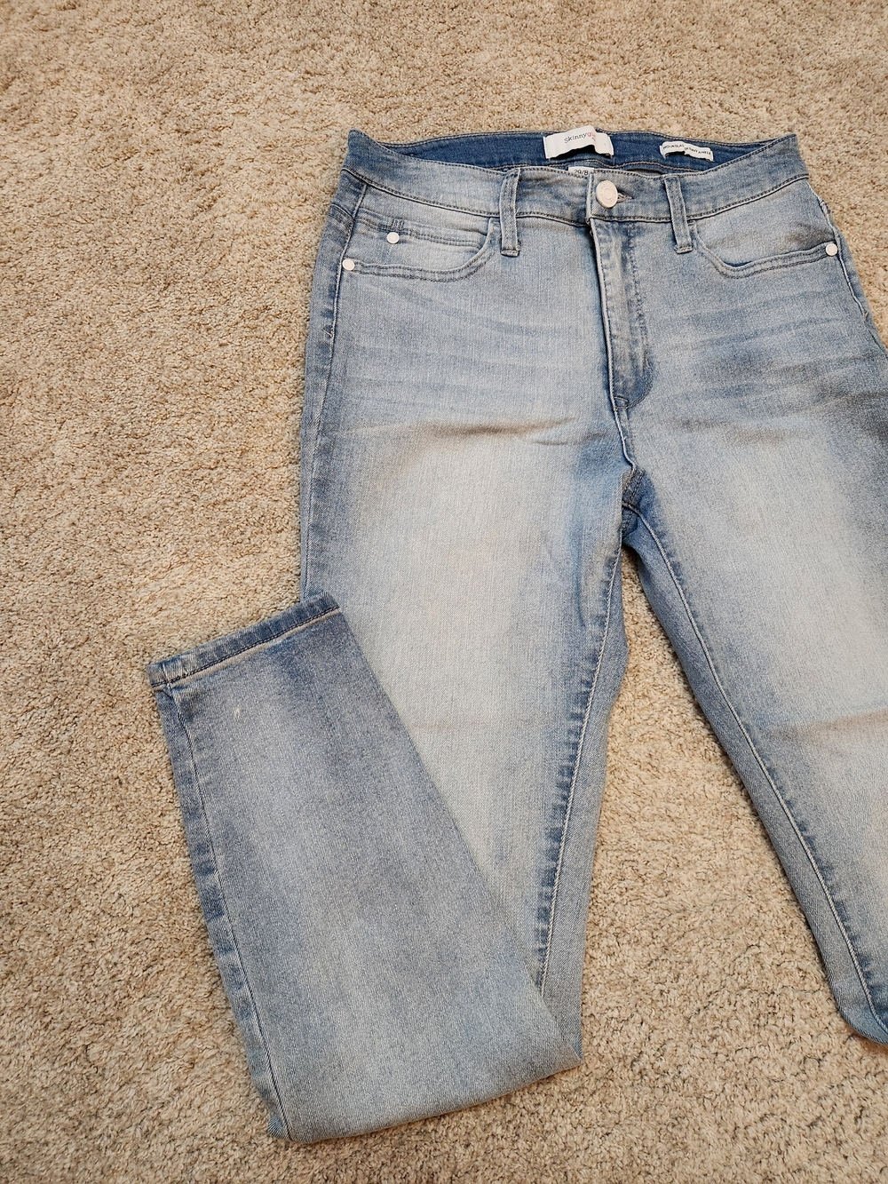 Women’s Light Blue High-Rise Skinny Jeans - Picture 3 of 12